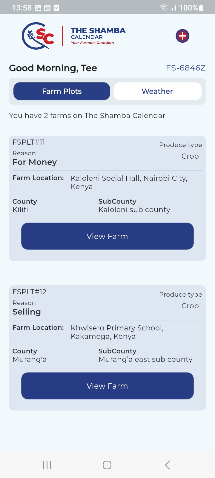 The Shamba Calendar